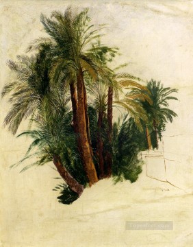 ヤシの木の研究 エドワード・リア Oil Paintings